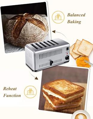 Commercial 4-SLICE TOASTER 1.5 Inch Slots Toasted Bread Bagels Waffles  Machine