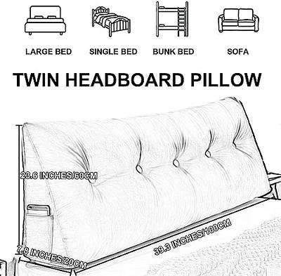 Solid Color Triangular Headboard Pillow, Reading Pillow Back Support Day  Bed Lumbar Cushion for Home Dorm Day Bed with Removable Cover (Color :  Orange, Size : Twin(39/100cm)) - Yahoo Shopping