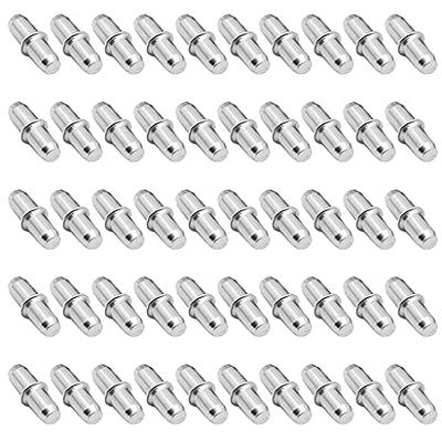 30Pcs Plastic Locking Shelf Pegs,Fits 5mm Shelf Pegs Hole x 3/4 Thick  Shelf，Clear Cabinet Shelf Clips Snack Shelf Peg Cabinet Shelf Pegs,Easy to