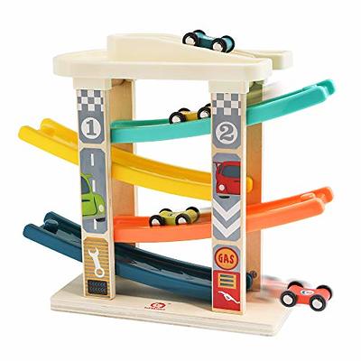 Montessori Toys for 2 3 Year Old Boys Toddlers, Car Ramp Toys with 6 Cars &  Race Tracks, Garages and Parking Lots, Ramp Racer Toy Gift for Boys Girls