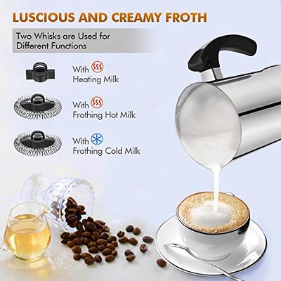 Milk Frother, Automatic Electric Milk Frother and Warmer, Electric Milk  Steamer Milk Heater Soft Foam Maker with Hot & Cold Milk Functionality for