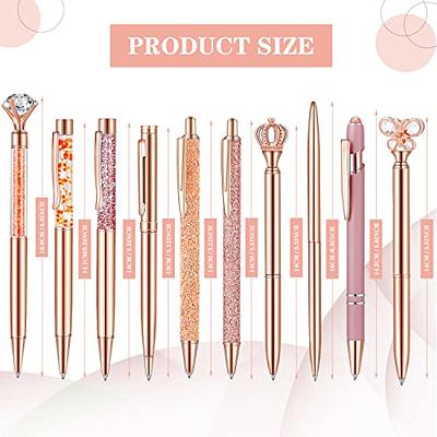 12 Pcs Cute Pens, Glitter Pens Fancy Pens Crystal Diamond Ballpoint Pens  Pretty Pens Girly Crown Pens for Journaling School Office Supplies Desk