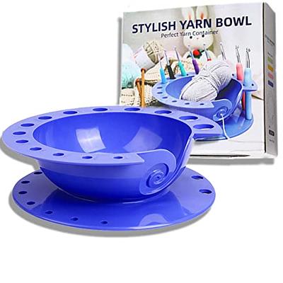 Little World Yarn Bowl - ABS Yarn Bowl for Knitting Large Knitting Bowl  Holder with Crochet Hooks