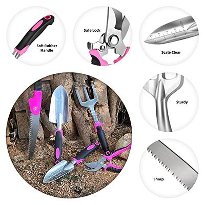 30-Piece Stainless Steel Heavy-Duty Gardening Tools with Floral Print, Garden Tools Set