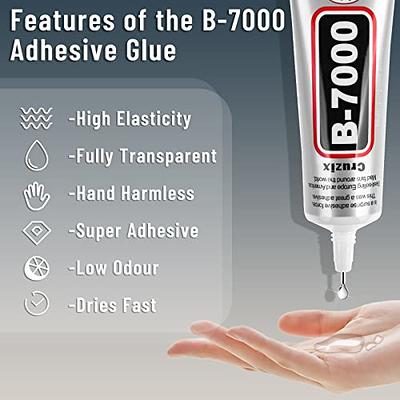 B7000 Fabric Glue with Precision Tips - 110ml/3.7oz (1 Pack) - Jewelry Bead  B-7000 Glue with Precise Tips for Rhinestones Fabric, Glass, Jewelry