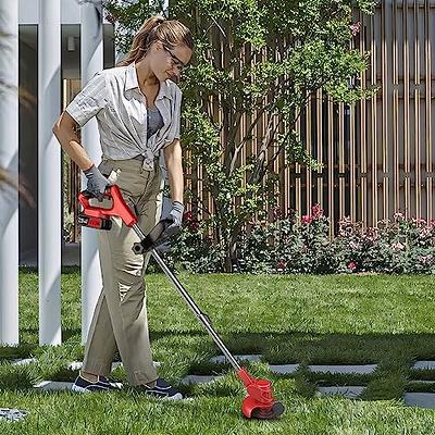 Electric Weed Wacker, Weed Eater Battery Powered, 21V 2Ah 3-in-1 Cordless  String Trimmer w/3 Types Blade & 2 Batteries, Edger Lawn Tool Powerful