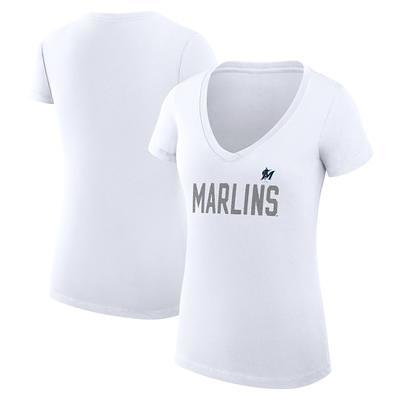 Women's Miami Marlins G-III 4Her by Carl Banks Heather Gray City Graphic  Fitted T-Shirt