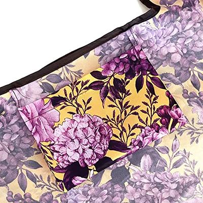 Wrapables Large & Small Foldable Tote Nylon Reusable Grocery Bags, Set of  2, Purple