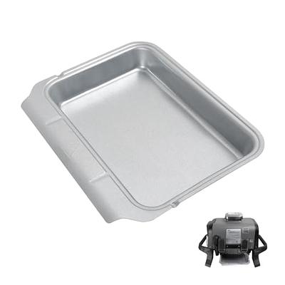 Food Network 16-in. Roasting Pan with Rack & Lifters, Grey