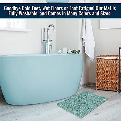 Bath Mat Extra-soft Plush Bath Shower Bathroom Rug, 1'' Chenille