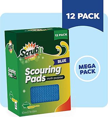 Nylon Cleaning Scrub Pad 12 Pack,Long-Lasting and Reusable Dishwashing  Sponge,All-Purpose Scouring Pads Sponge for Kitchen Dishes