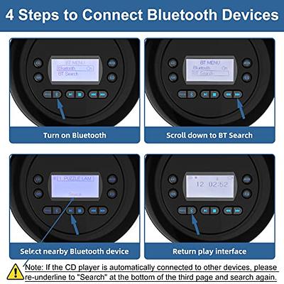 Portable,Bluetooth CD Player with Dual Headphone Jack for Home,  Rechargeable Walkman Small CD Player for Car, with Bluetooth Visibility LCD  Screen - Yahoo Shopping