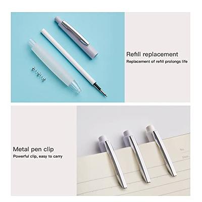 ZRE Click Silent Gel Pens Fine Point Smooth Writing Pens, 10 Pcs Cute Pens for Journaling, Aesthetic Pens, 0.5 mm Fine Point Pen, Black Ink Pens