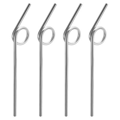 American Metalcraft STWC6 6 Copper Stainless Steel Reusable Straight Straw  - 12/Pack