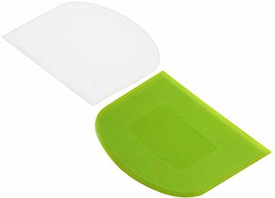 2PCS Flexible plastic Dough Scraper, Food Safe Bench Scraper with