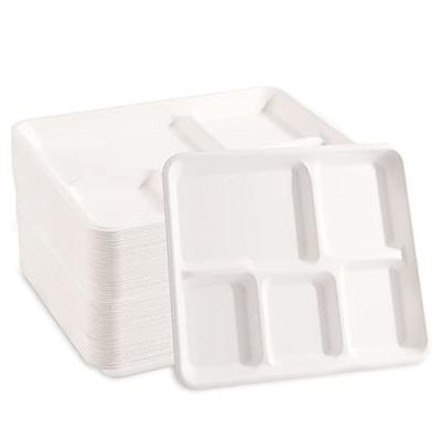 White 8 Compartment Plate/Lid