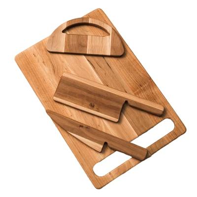 Safe Wooden Knife for Kids and Small Cutting board, Montessori