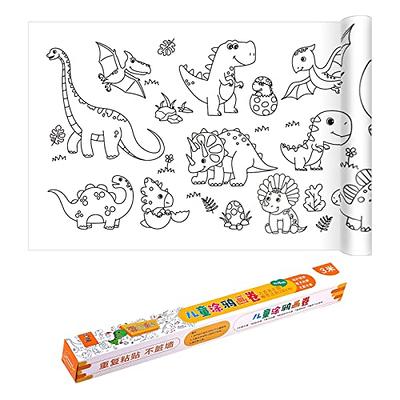 Children's Drawing Roll, Coloring Paper Roll Painting Drawing Paper Color  Filling Paper Sticky Drawing Paper Roll for Kids Gift Animal 