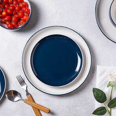 GBHOME Ceramic Dinnerware Sets,Double Color Glaze Plates and Bowls  Set,Highly Chip and Crack Resistant | Dishwasher & Microwave Safe | Round  Dishes