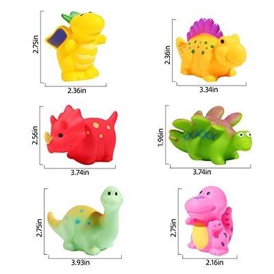 Mold Free Baby Bath Toys for Toddlers 1-3,6 Pcs No Hole Dinosaur