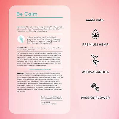 The Good Patch Plant Powered Full Body Unwind and Zen Support- Sustained  Release Be Calm Patch with Hemp Extract, Ashwagandha Root, and  Passionflower (8 Total Patches) - Yahoo Shopping