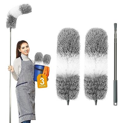 Dusters for Cleaning High Ceiling Fan, Newliton Microfiber Feather Duster  with 30'' to 100'' Telescoping Extension Pole, Long Extendable Duster for
