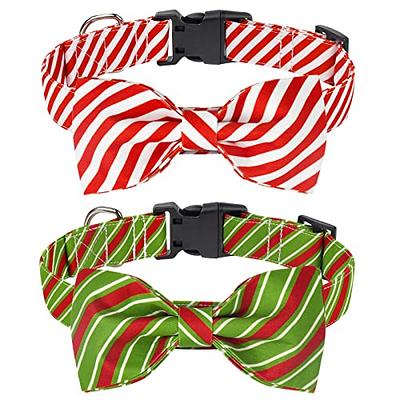 Malier 2 Pack Christmas Dog Collar with Bowtie, Classic Stripe Dog  Christmas Collar for Girl and Boy, Cute Adjustable Dog Collars Puppy Collar  for Small Medium Large Dogs Cats Pets - Yahoo Shopping