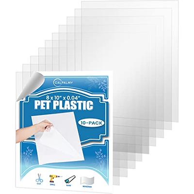 10 Pack of 8x10” PET Sheet/Plexiglass Panels 0.04” Thick; Use for Crafting  Projects, Picture Frames, Cricut Cutting and More; Protective Film to  Ensure Scratch and Damage Free Sheets - Yahoo Shopping