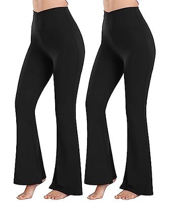 Girls' Leggings Cross Flare Pants Black High Waist Soft Stretchy Full  Length Yoga Bootcut Pants for Kids Teens Dance Black 11-12 Years