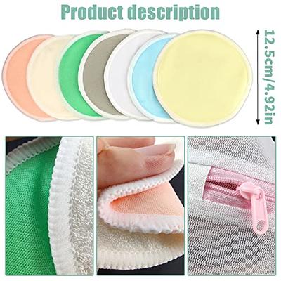 Organic Bamboo Nursing Breast Pads - 14 Pack Reusable Washable Nursing Pads  for Breastfeeding and Maternity with Laundry Bag - Soft, Super Absorbent