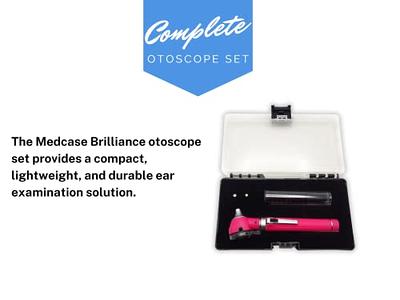 Otoscope Kit,Professional Diagnostic Ear Care Tool with 3.0V LED Bulb, 3X  Magnification, 4 Speculum Tips Size - for Children, Adults, Pets, etc.