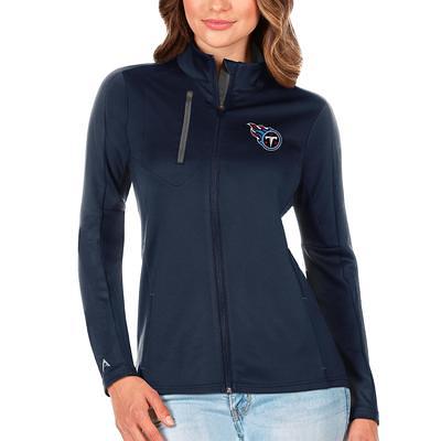 Men's Antigua Navy/Charcoal Tennessee Titans Big & Tall Generation Quarter-Zip Pullover Jacket