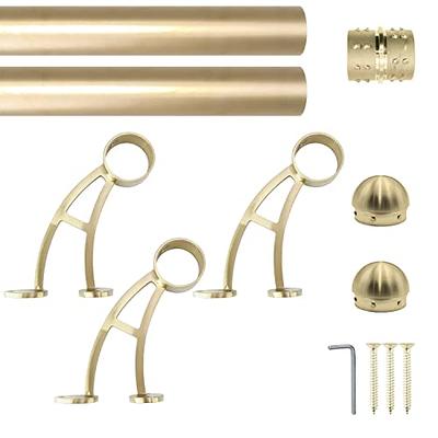 Outwater 6' Bar Foot Rail Kit - Complete Undercounter Mount Hardware and  Tubing, Brass Finish