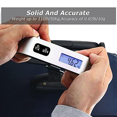 HotLife Digital Hanging Scale with Backlit for Luggage and Portable Scale  for Travel, Suitcase Weight Scale with Rubber Paint, Auto-Off Function, 110