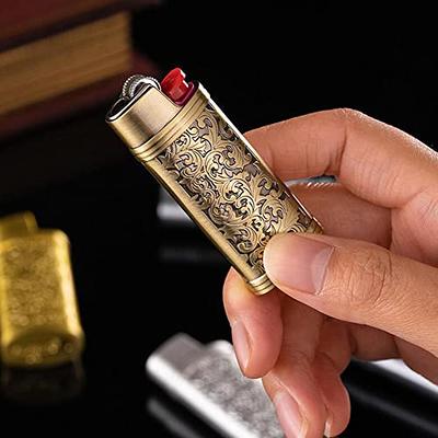 Lucklybestseller Metal Lighter Case Cover Holder Vintage Floral