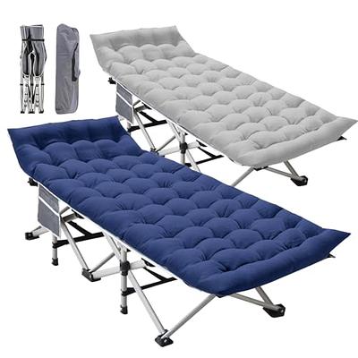 BOZTIY Folding Camping Cot XL with Carry Bag, Double Layer Oxford Portable  Travel Cots for Home, Outdoor Beach K16SZC-36 - The Home Depot