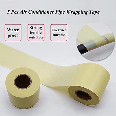 2pcs 4.7 inchx49.2ft Pipe Wrapping Non Stick PVC Duct Tape HVAC Tube Wrap  Yellow