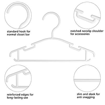 GoodtoU Baby Hangers,100 Pack Kids White Plastic Hangers for