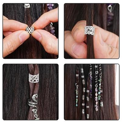 Hair Accessories Dreadlocks Jewellery, Metal Hair Beads Clips Braids Spiral  Hair Clips Dreadlock Accessories for Women Girls DIY Hair Style 