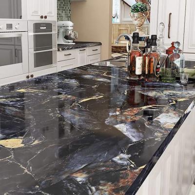 Livelynine 197 X 36 Inch Contact Paper Black and Gold Marble Countertop  Peel and Stick Waterproof Countertops for Kitchen Table Top Desk Dresser  Cover Self Adhesive Vinyl Wallpaper Counter Top Sticker - Yahoo Shopping