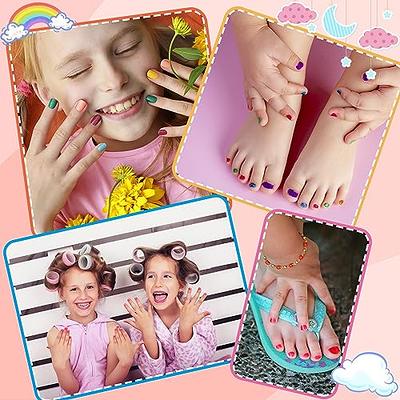 Amazon.com : BATTOP Kids Nail Polish Kit for Girls Ages 7-12 Years Old -  Nail Art Studio Set - Cool Girly Gifts with Nail Polish, Pen, Dryer,  Sticker, Charm Bracelet Making Kit