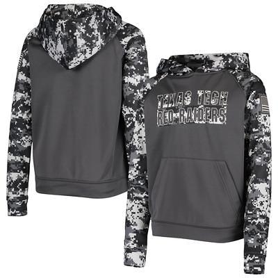 Men's Under Armour Olive/Camo Texas Tech Red Raiders Military Appreciation  Quarter-Zip Pullover Hoodie Jacket