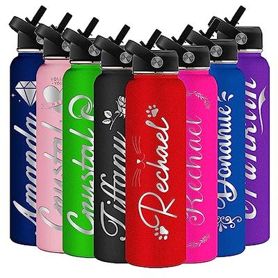 Personalized Water Bottles 12oz/26oz Bulk, Custom Sports Insulated  Stainless Steel Bottle Engraved Logo Name for School Kids Adult in 2023