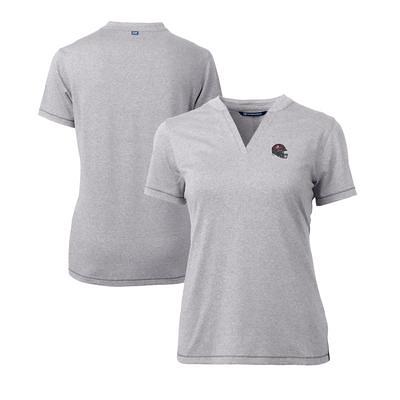 Houston Astros Cutter & Buck Women's DryTec Forge Stretch V-Neck Blade Top  - Heather Gray