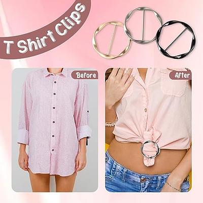  5PCS Silk Scarf Ring Clip T-shirt Tie Clips for Women