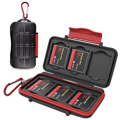 Koah Rugged Memory Storage Carrying Case and Dual Slot SD Card Reader Bundle