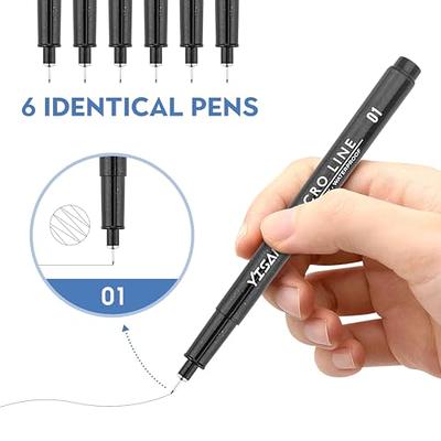 Mr. Pen- Fineliner Pens, 0.2 mm, 6 Pack, Ultra Fine, No Bleed for Bible,  Assorted Colors, Art Pens, Fine Point for Drawing, Sketching, Liner