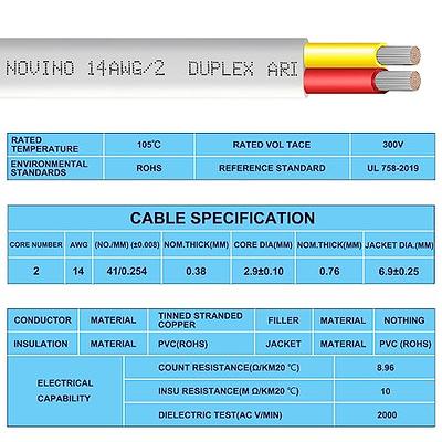 14 AWG 2 Duplex Marine UL 1426 Tinned Copper Wire