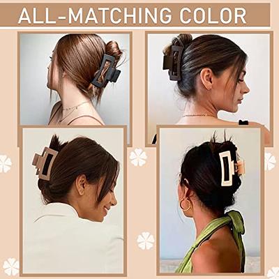 4pcs Small Hair Claw Clip For Thin Hair Matte Non-slip Short Hair  Accessories For Women And Girls