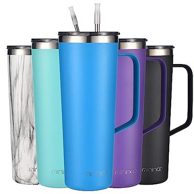 HAUSHOF 24 oz Travel Mug with Handle, Stainless Steel Vacuum Insulated  Coffee Travel Mug, Double Wall Travel Mugs with Leakproof Lid, BPA Free:  Tumblers & Water Glasses